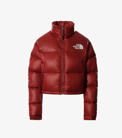 The North Face Nuptse Cropped Jacket in Red