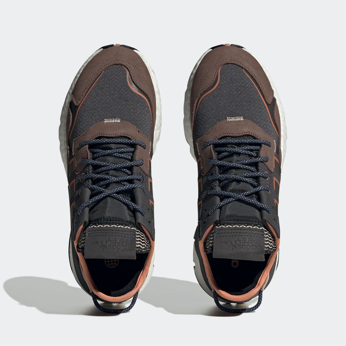 Adidas NITE Jogger Sneakers - Black / Dark Coffee / Light Tan - view 3