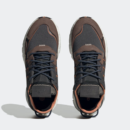 Adidas NITE Jogger Sneakers - Black / Dark Coffee / Light Tan - view 3