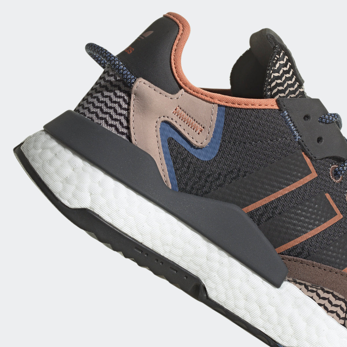 Adidas NITE Jogger Sneakers - Black / Dark Coffee / Light Tan - view 7