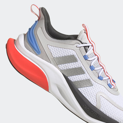 Adidas Alphabounce + Sneakers - White / Light Grey / Silver / Blue - view 3