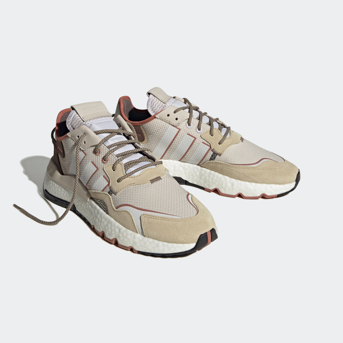Adidas NITE Jogger Sneakers - Beige / Dark Coffee - view 7