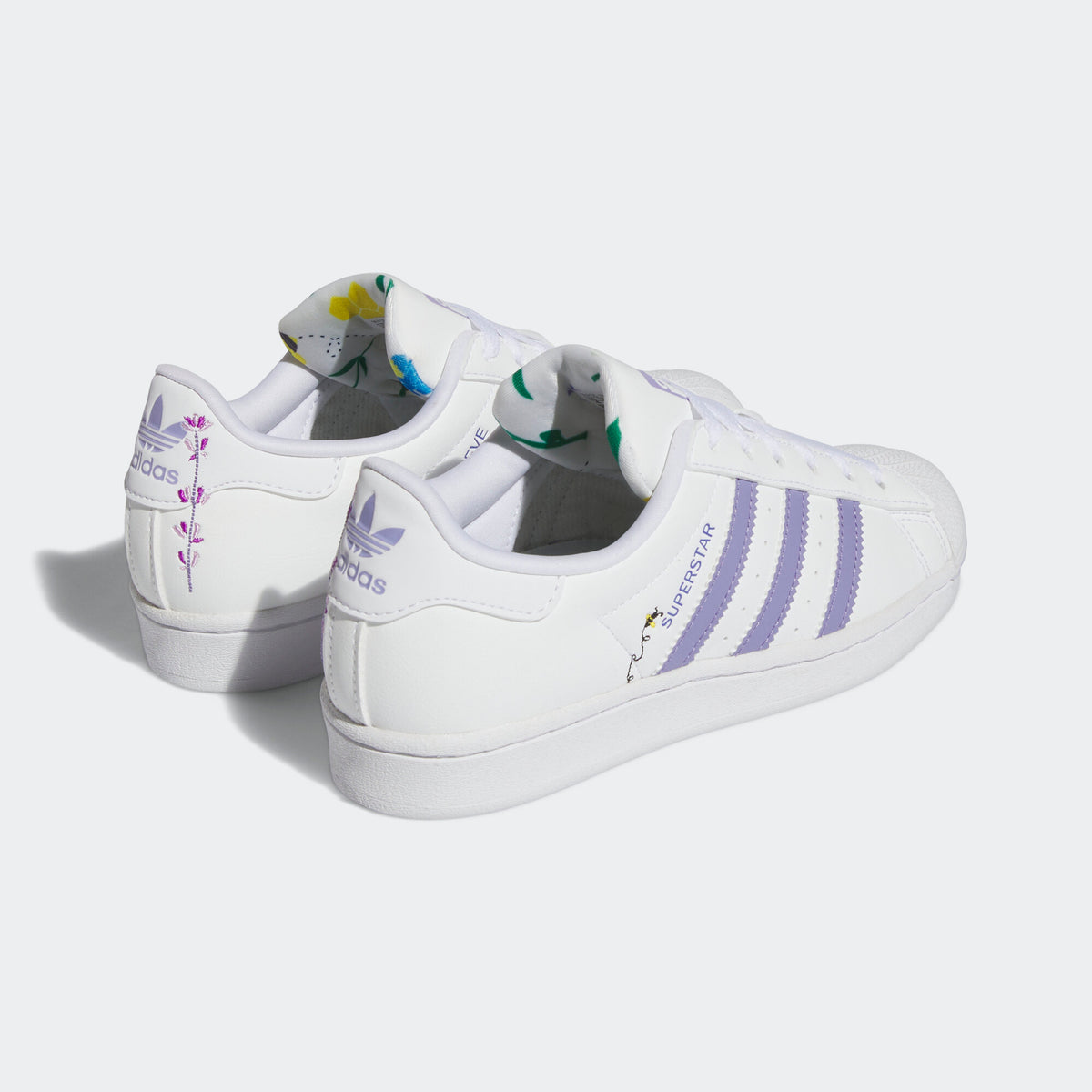 Adidas Superstar Sneakers - White / Purple - view 6