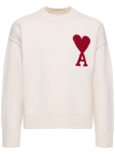 AMI Paris pull en laine à logo