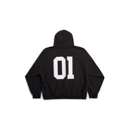 Basketball Series - Hoodie Fit Large pour Homme en Noir